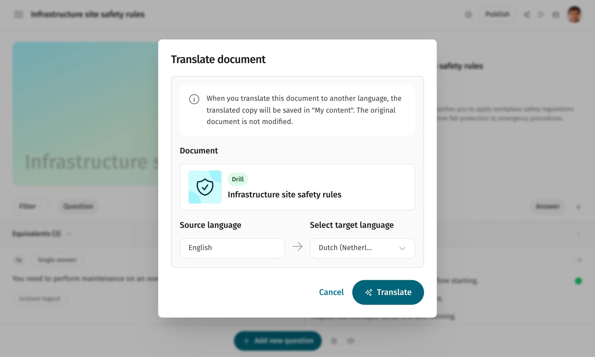 Drillster product feature