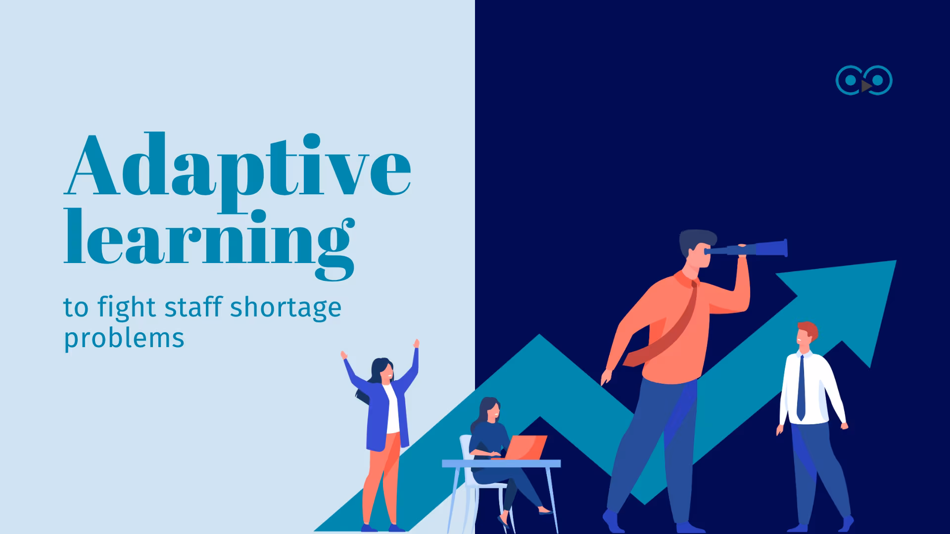 Adaptive microlearning reducing employee training time by 50 percent to combat workforce talent shortage