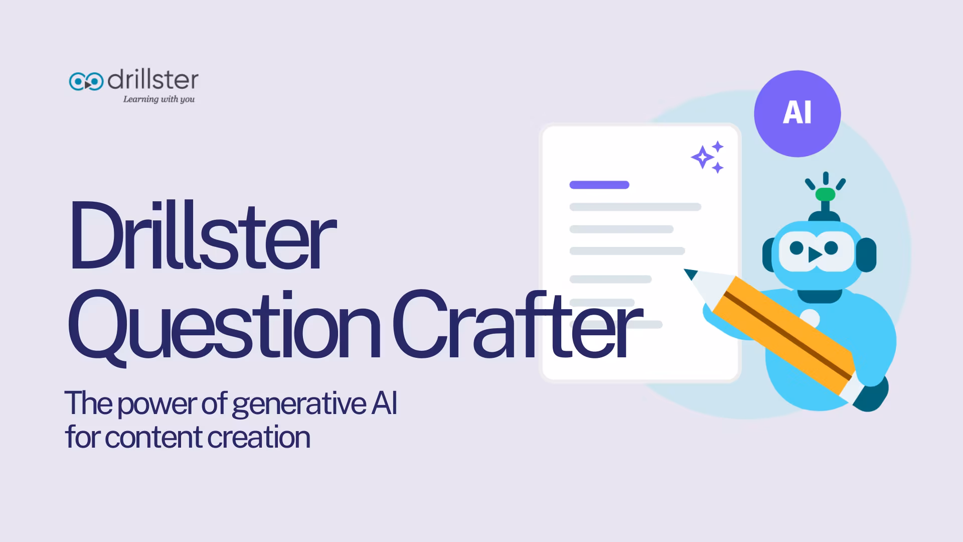 Drillster Question Crafter IA générative création contenu pédagogique automatisée